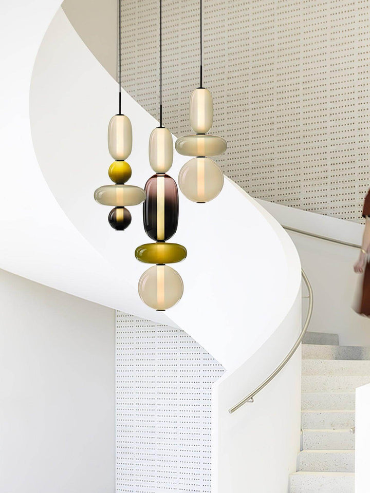 Lampe Pendante En Verre Confit