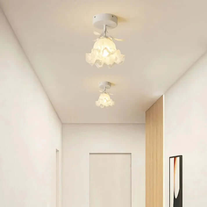 Tiffany-stil loftlampe simpelt mini-blomstermønster