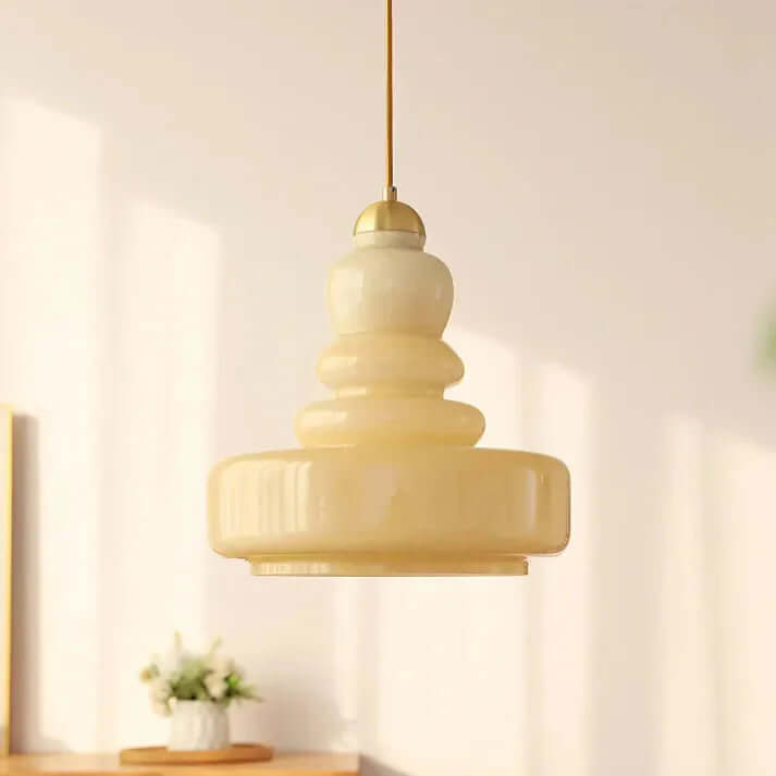 Bauhaus-stil pendellampe af glas