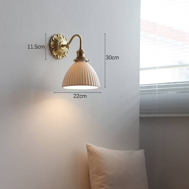 Keramik Messing Væg Lampe