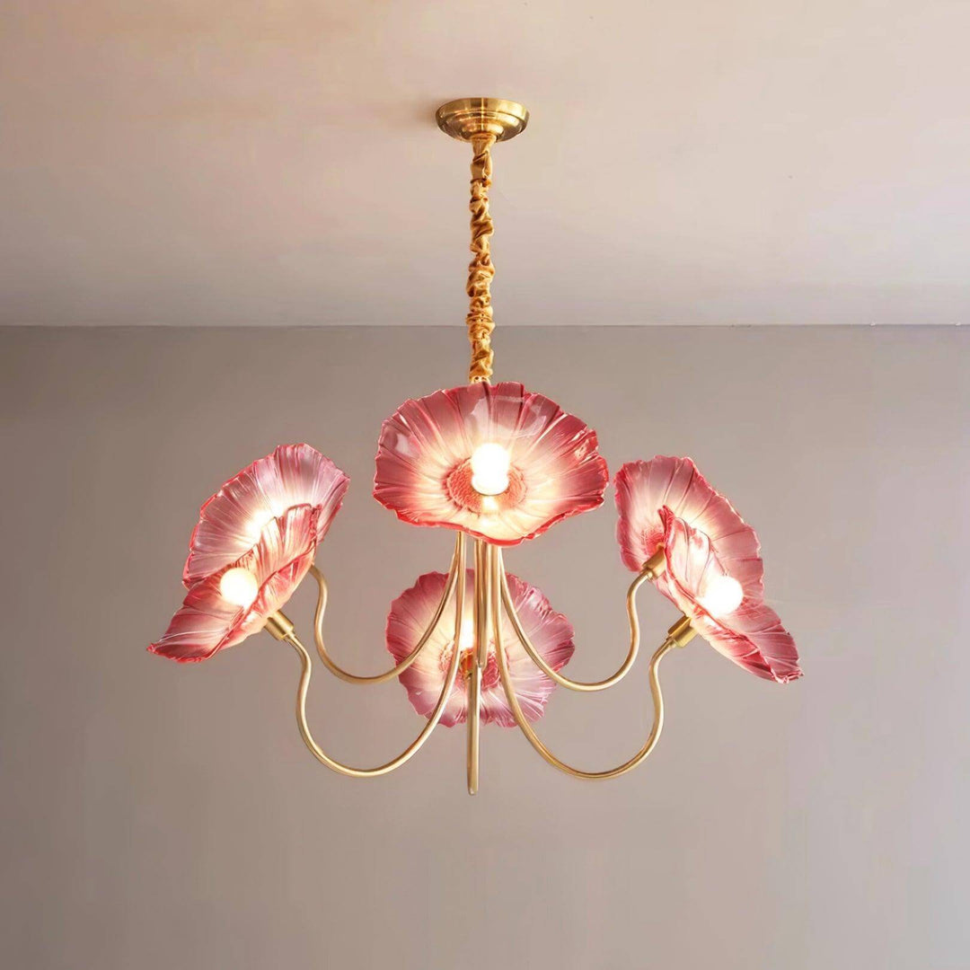Glasblomsterkrone moderne lampe
