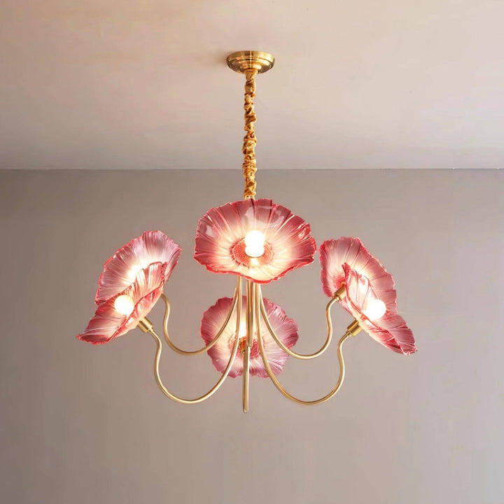 Glasblomsterkrone moderne lampe