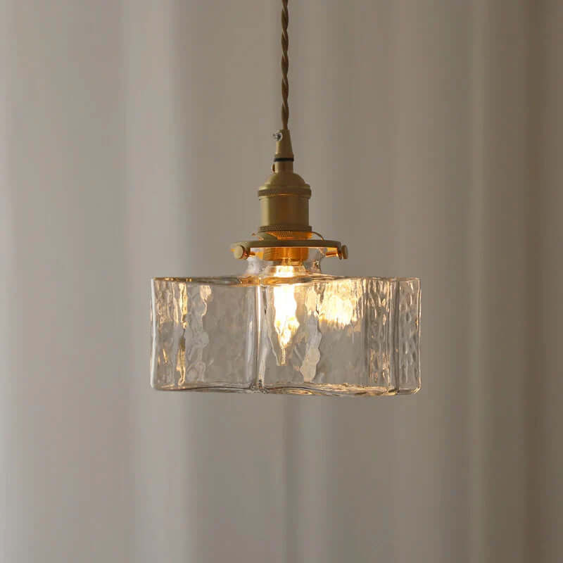 Moderne retro glas pendellampe