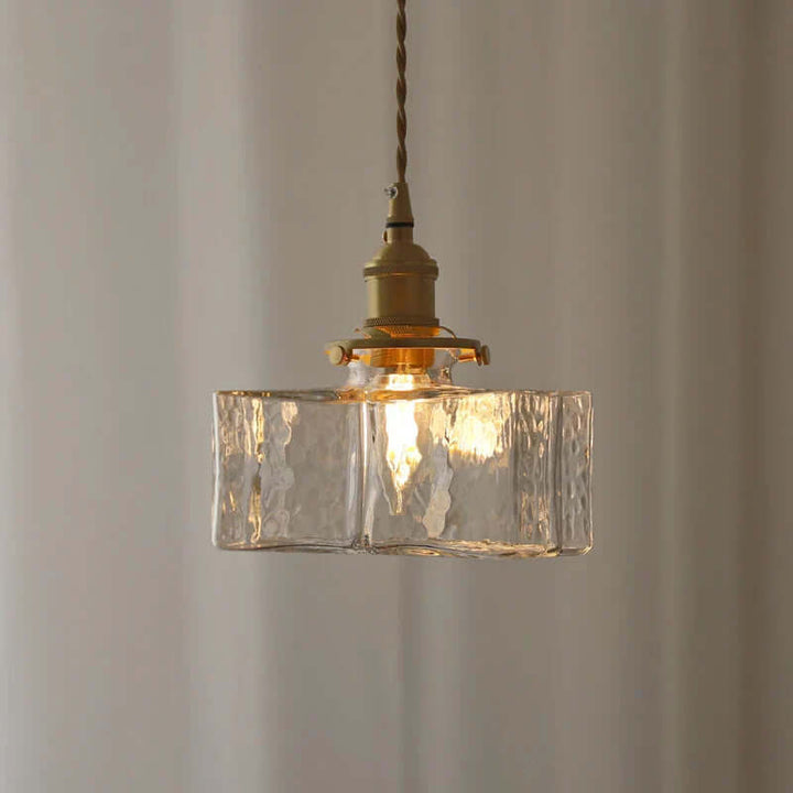 Moderne retro glas pendellampe