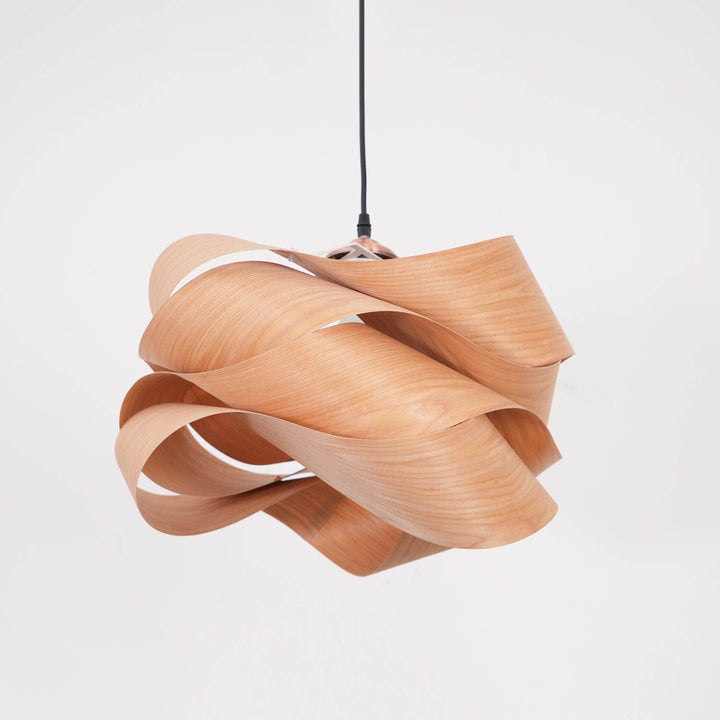 Moderne træhængelampe unikt design
