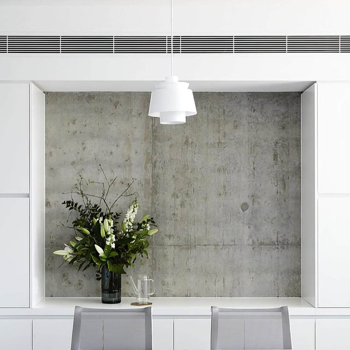 Moderne pendellampe i hvid finish