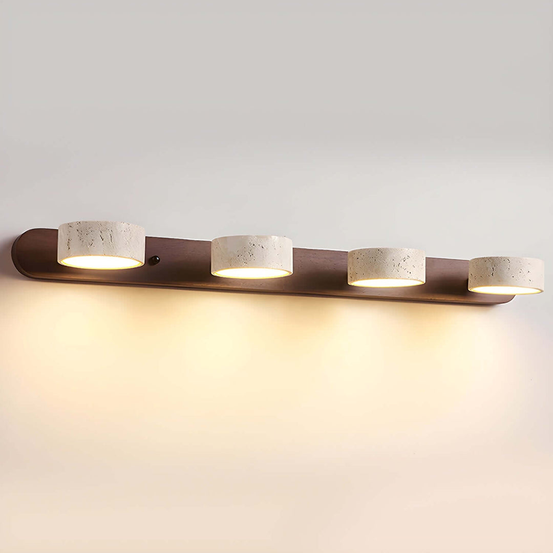 Væglampe med dobbelt lys - Naturlig sten og moderne design