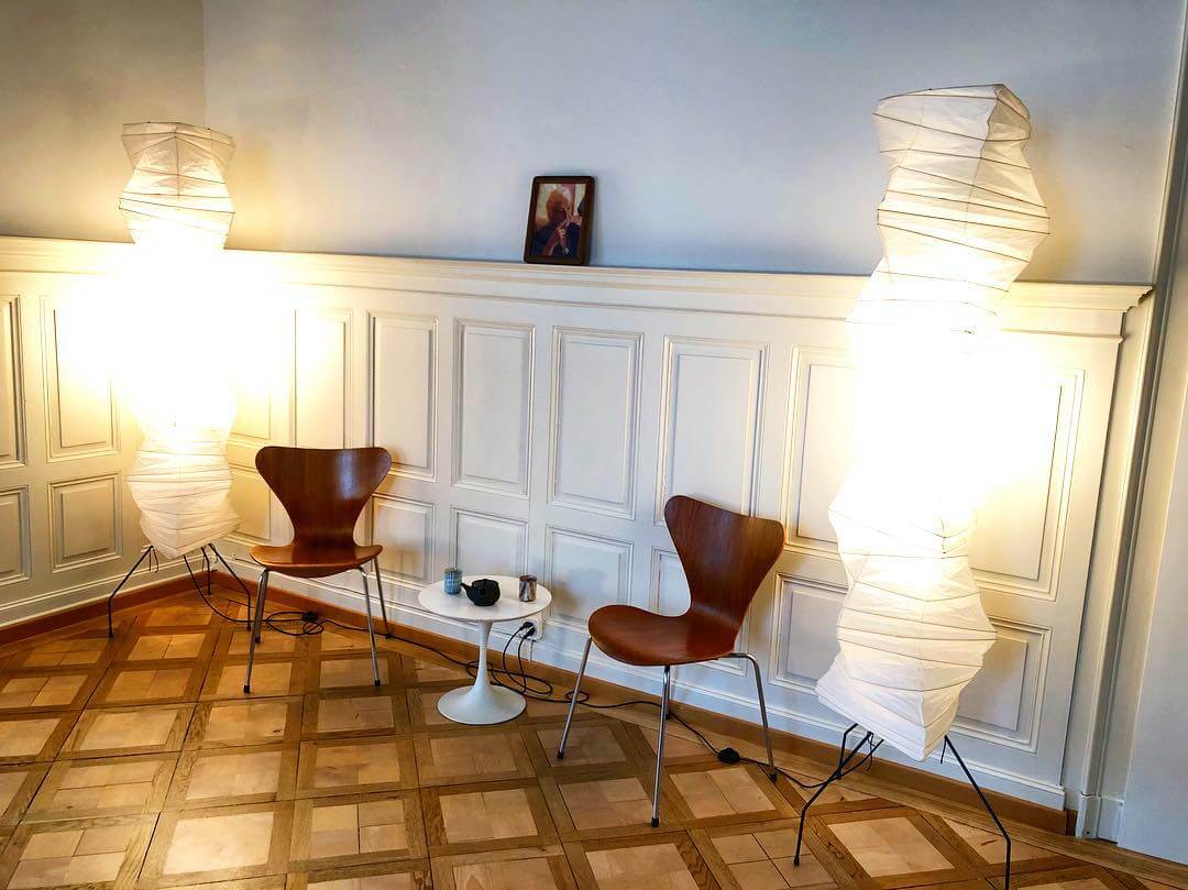 Lampadaire En Papier De Riz