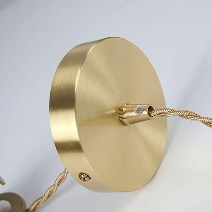 Blomsterformet industriel glas pendel i guld