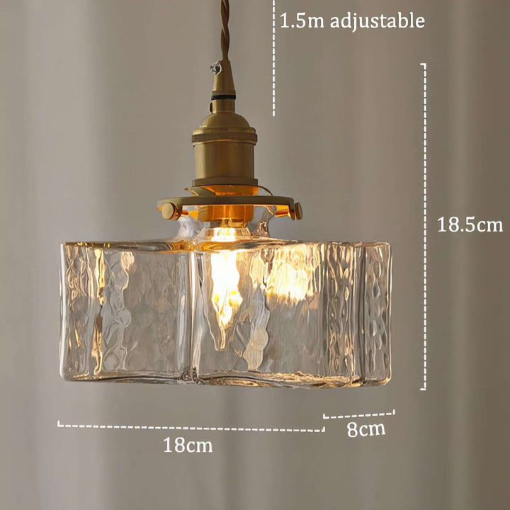 Moderne retro glas pendellampe