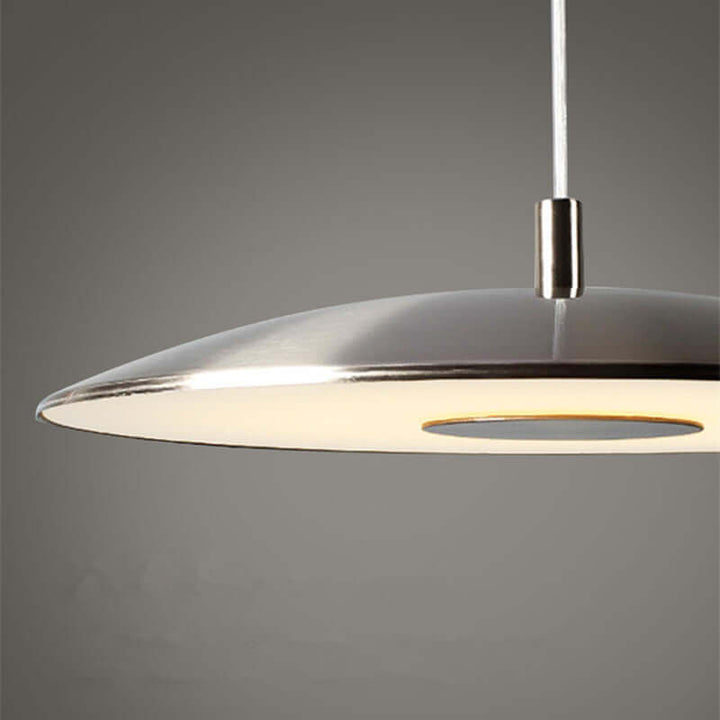Moderne LED hængelampe i metal, nikkel finish