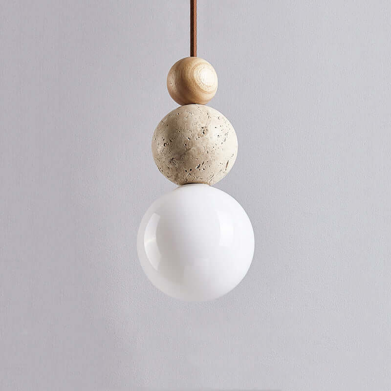 Moderne enkel travertin pendel lampe