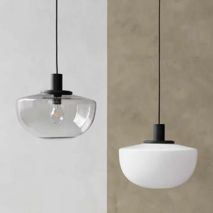Moderne glas pendellampe