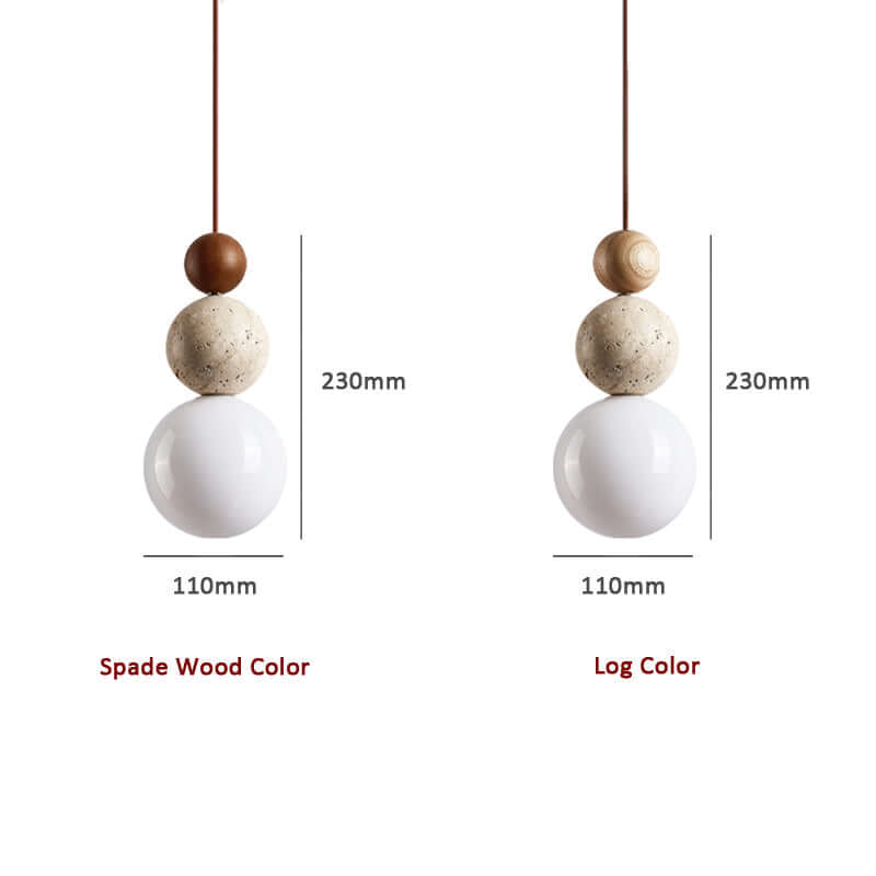 Moderne enkel travertin pendel lampe