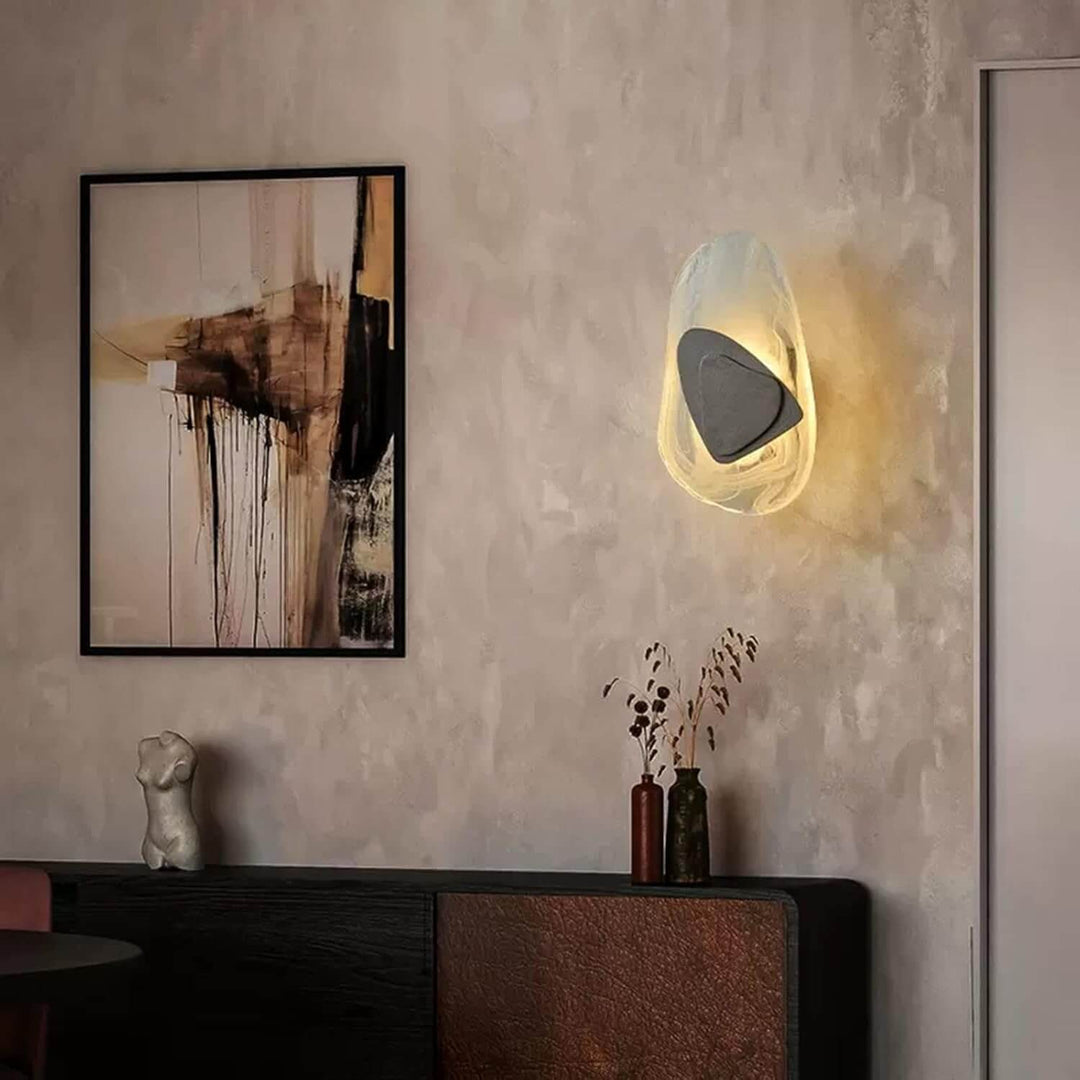 Moderne LED væglampe i glas