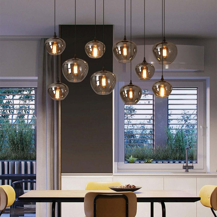 Moderne Glasflaske Pendellampe
