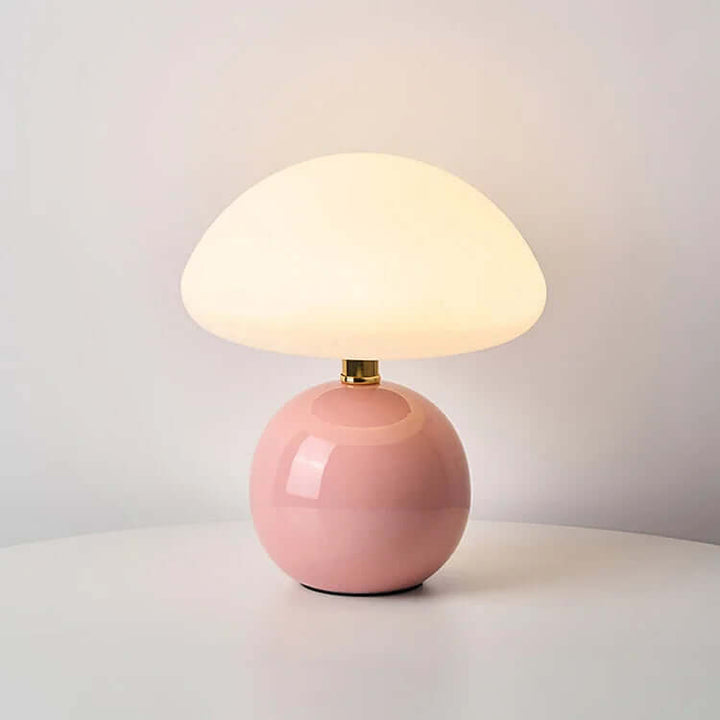 Keramisk svampe bordlampe justerbar farvetemperatur