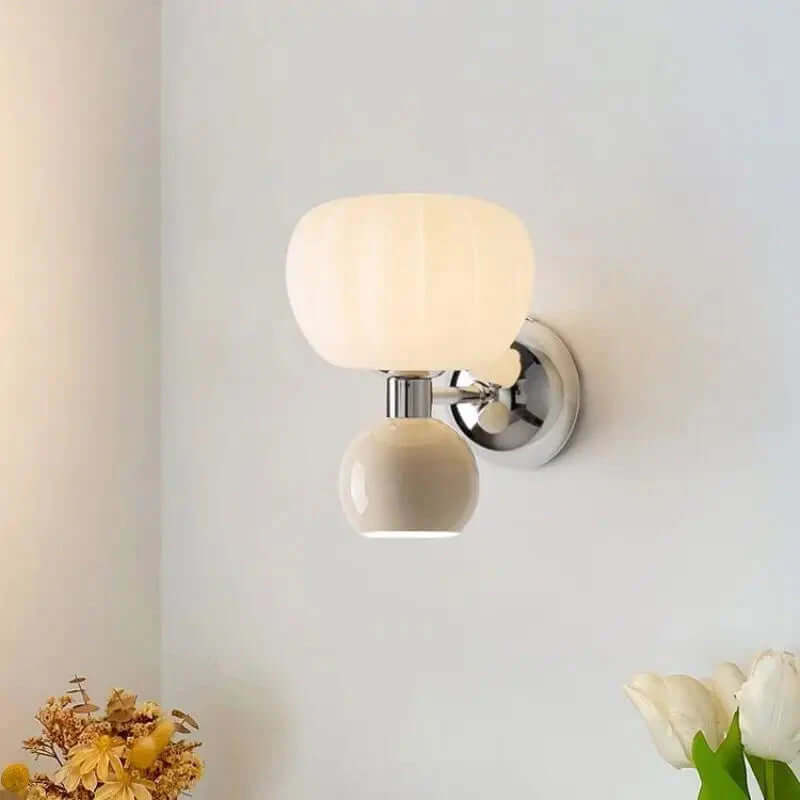 Moderne creme-farvet LED-væglampe
