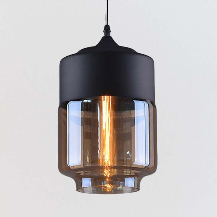 Modern Metal and Glass Ceiling Lamp
