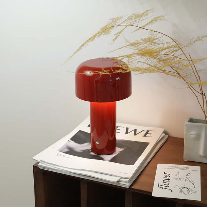 Trådløs bordlampe, italiensk champignon design