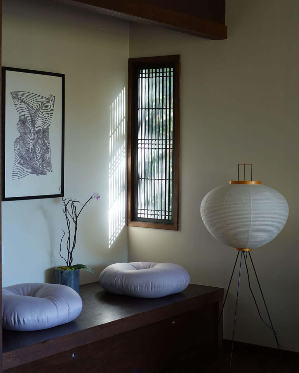 Lampadaire En Papier De Riz
