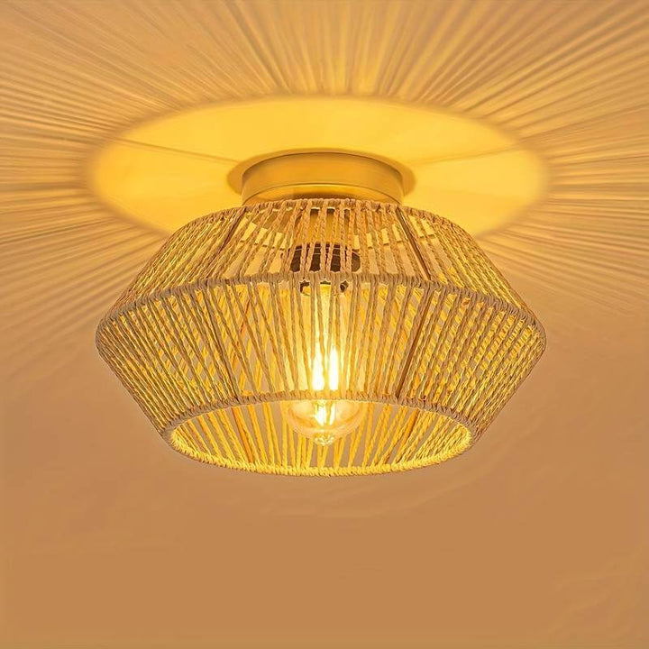 Boho Rattan Loftslampe