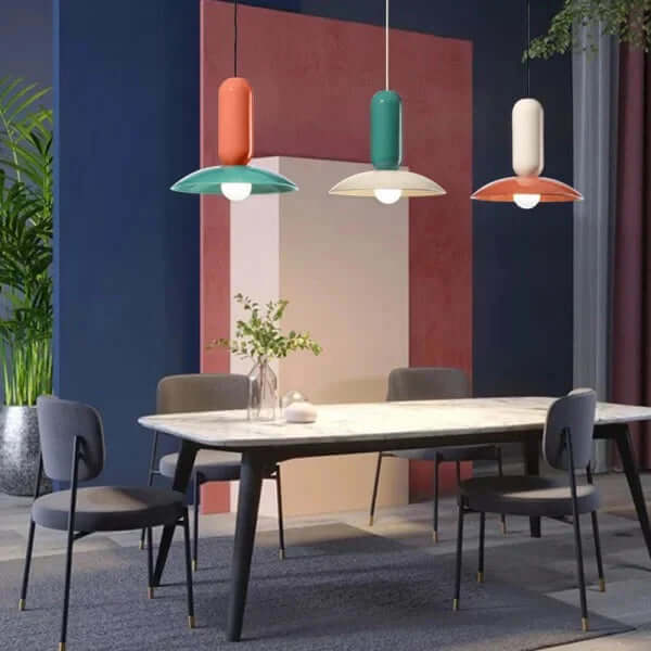 Macaron Frisbee Pendel Lampe