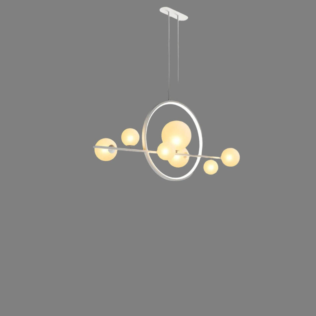 Moderne Loftlampe i Glas og Metal - 100cm/140cm