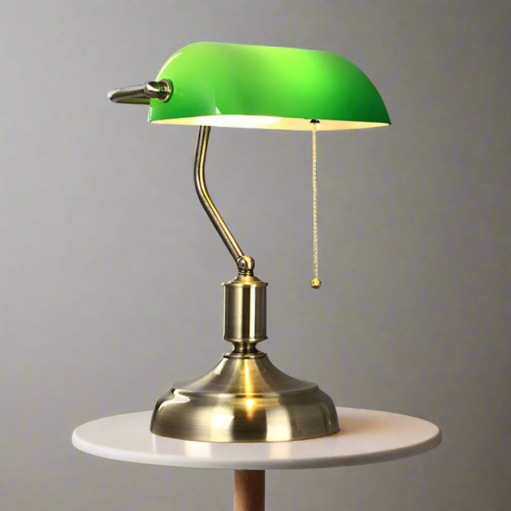 Elegant Glas Bordlampe i Europæisk Stil