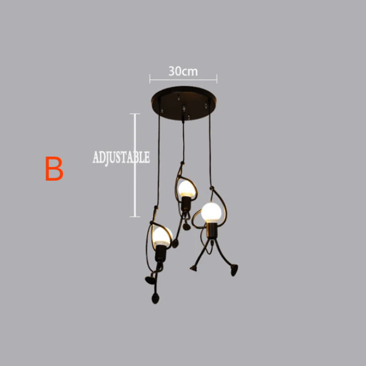 Retro pendel lampe, geometrisk lampe, indretningslys
