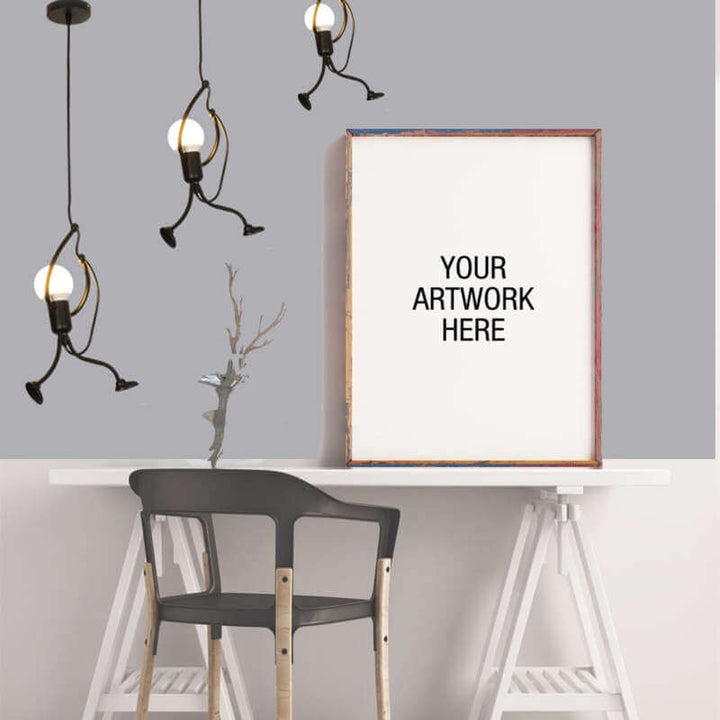 Retro pendel lampe, geometrisk lampe, indretningslys