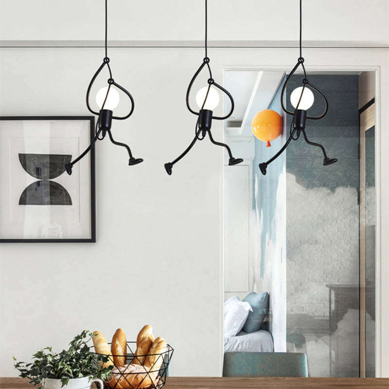Retro pendel lampe, geometrisk lampe, indretningslys