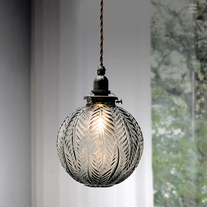 Kolonialstil pendellampe i glas