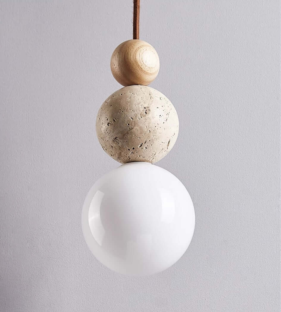 Moderne enkel travertin pendel lampe