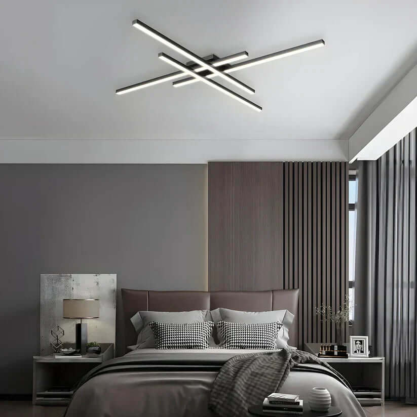 Moderne LED loftlampe i sort