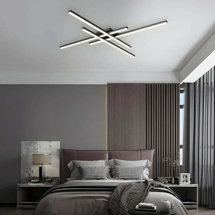 Moderne LED loftlampe i sort
