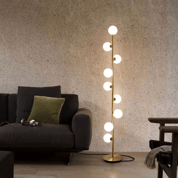 Moderne Glas Gulvlampe - Minimalistisk og Stilfuld
