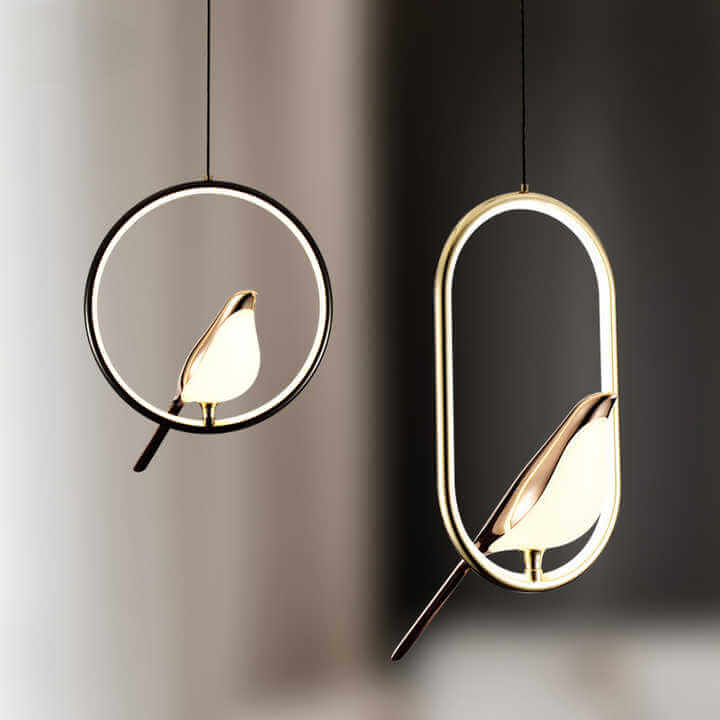 Elegant Fugl Mønster Pendellampe