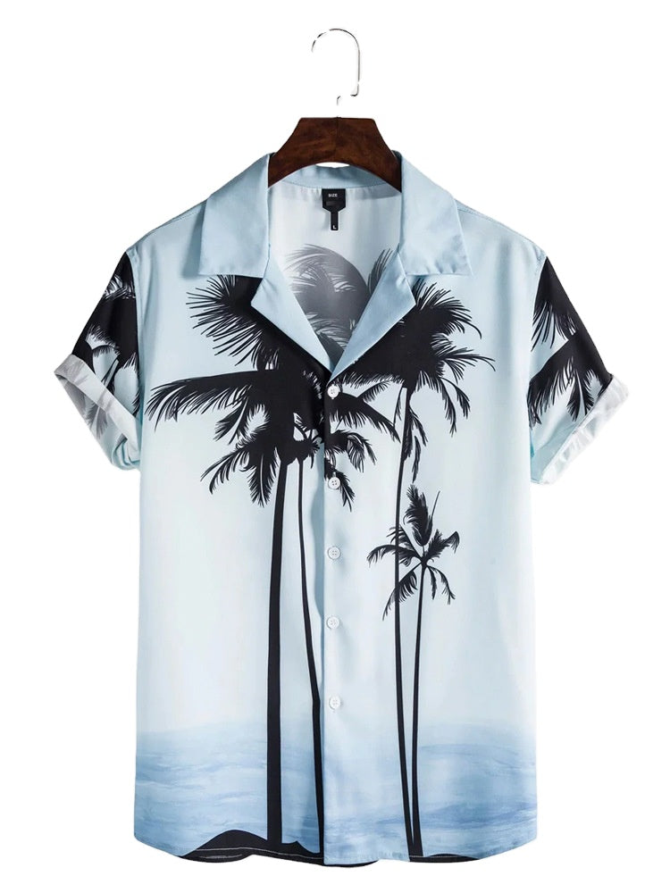 Mænds Premium Sommer Skjorte med Farverige Prints