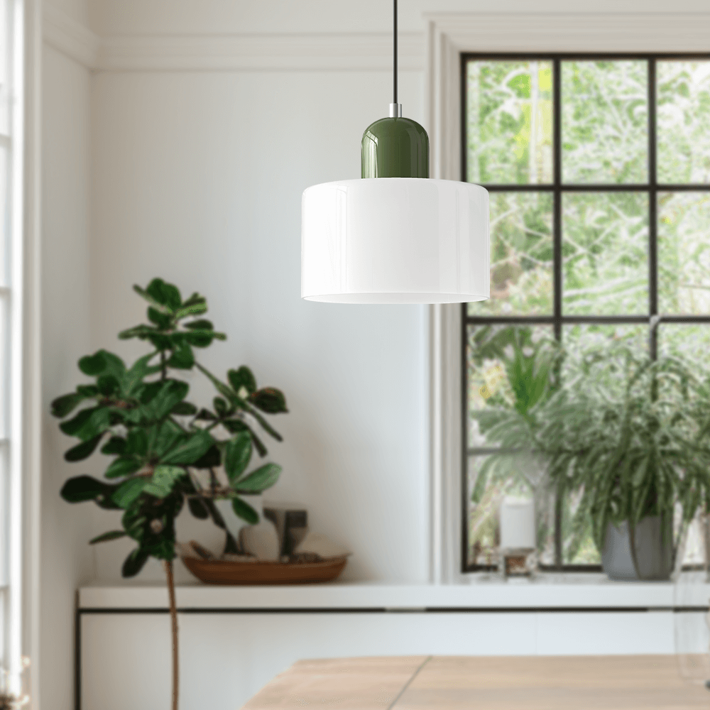 Moderni lasinen Bauhaus-tyylinen riippuvalaisin