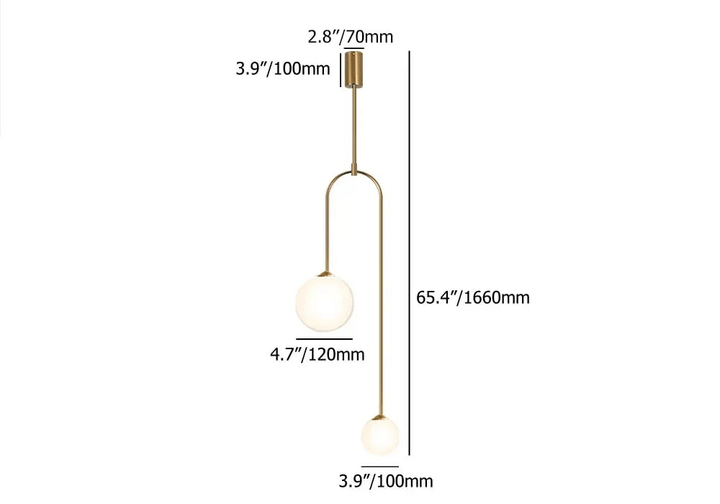 Moderne U-formet Pendel, 2 Lys