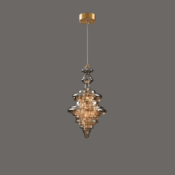 Lampe Suspendue Moderne En Verre Gris Ciel Étoilé
