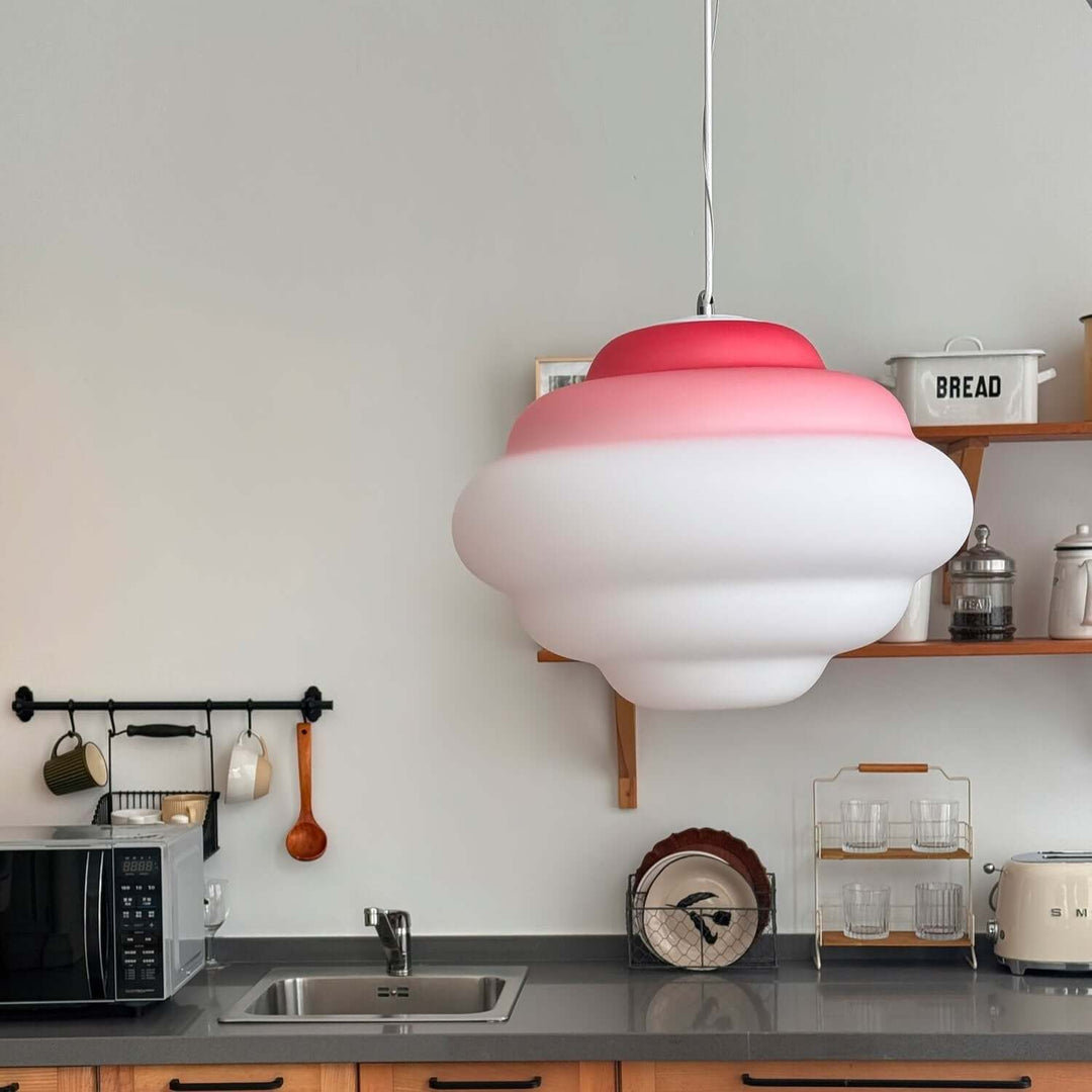 Moderne pendellampe med gradient farve