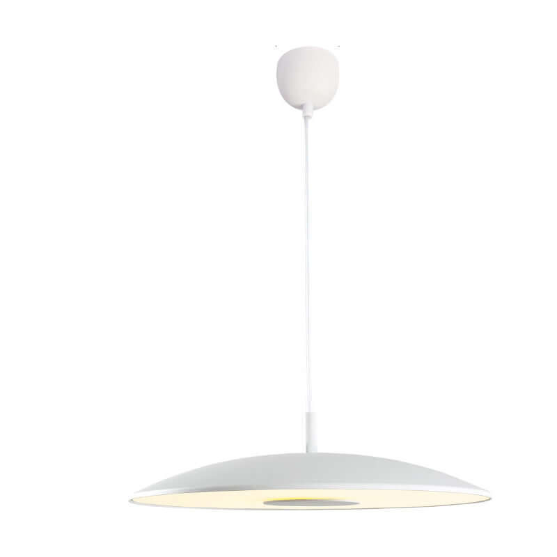 Moderne LED hængelampe i metal, nikkel finish