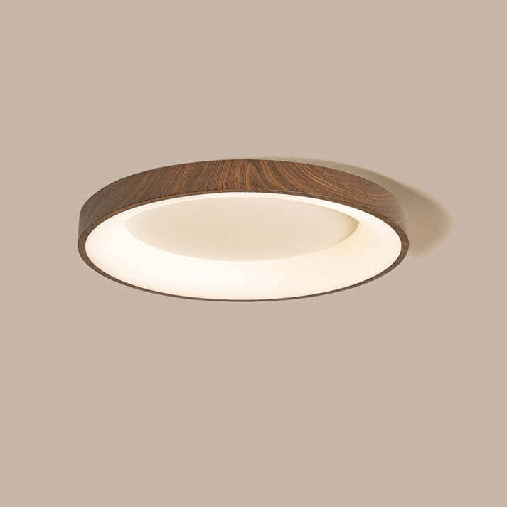 Elegant træ loftlampe med LED-belysning