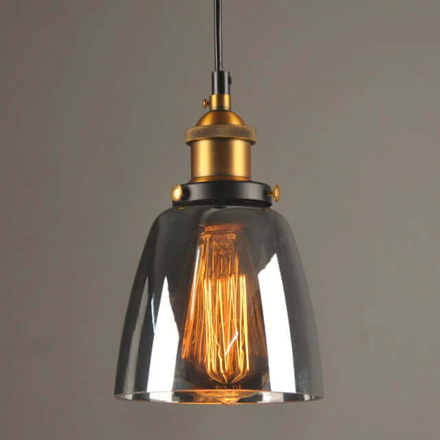 Vintage-inspireret glaspendel lampe