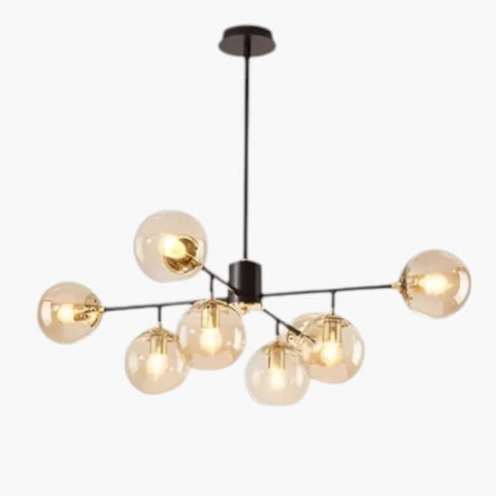 Moderne glas lysekrone - 8 lys