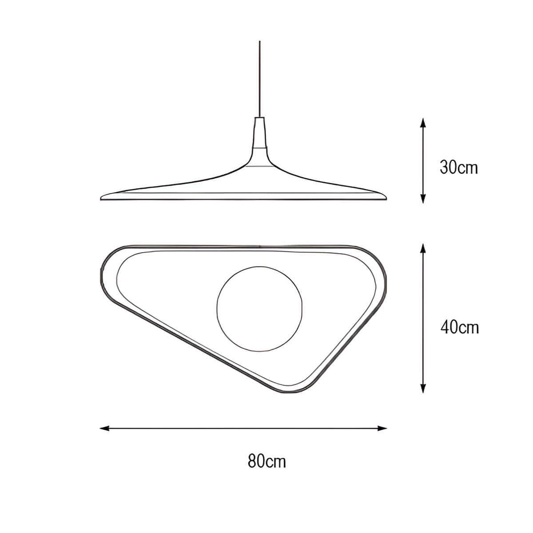 Unik loftlampe i sort