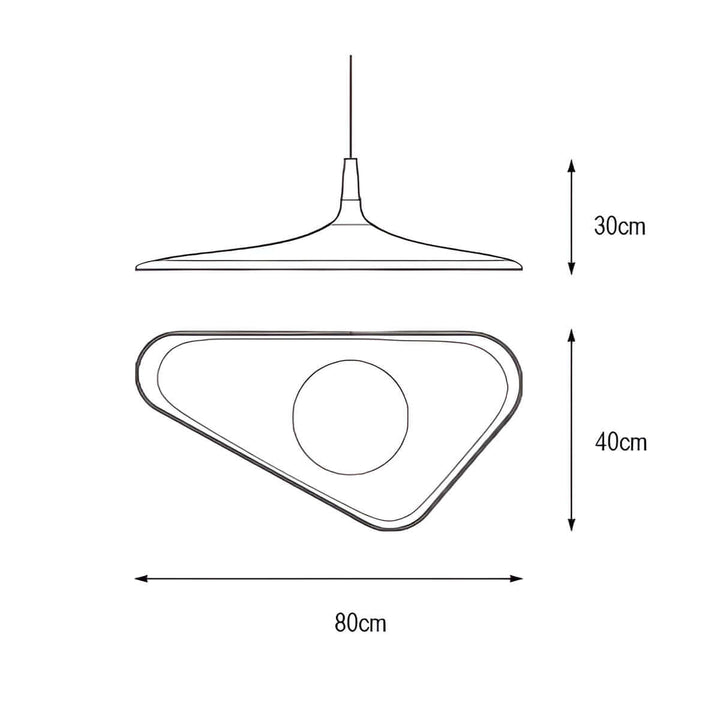 Unik loftlampe i sort