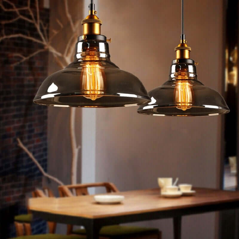 Vintage-inspireret glaspendel lampe